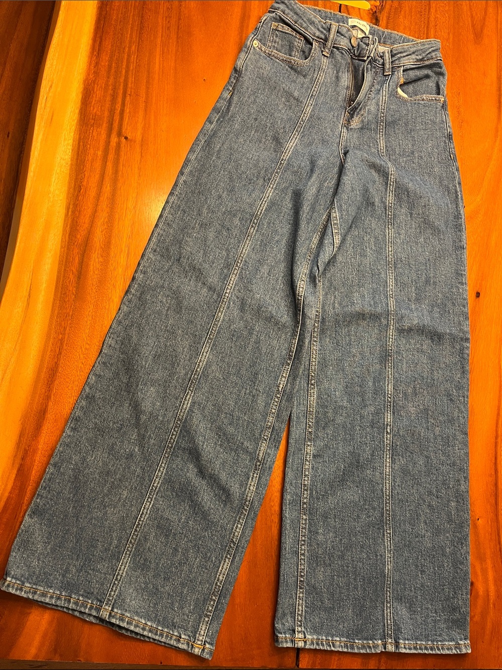 The Drop Wide Leg Blue Denim Jeans - 25
